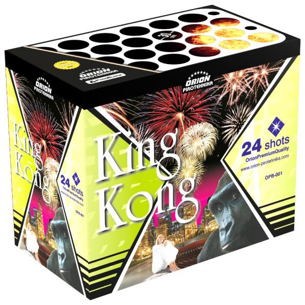 King Kong, 24 Schuss, NEM: 397g, Kaliber: 30mm, Brenndauer ca. 40 Sekunden